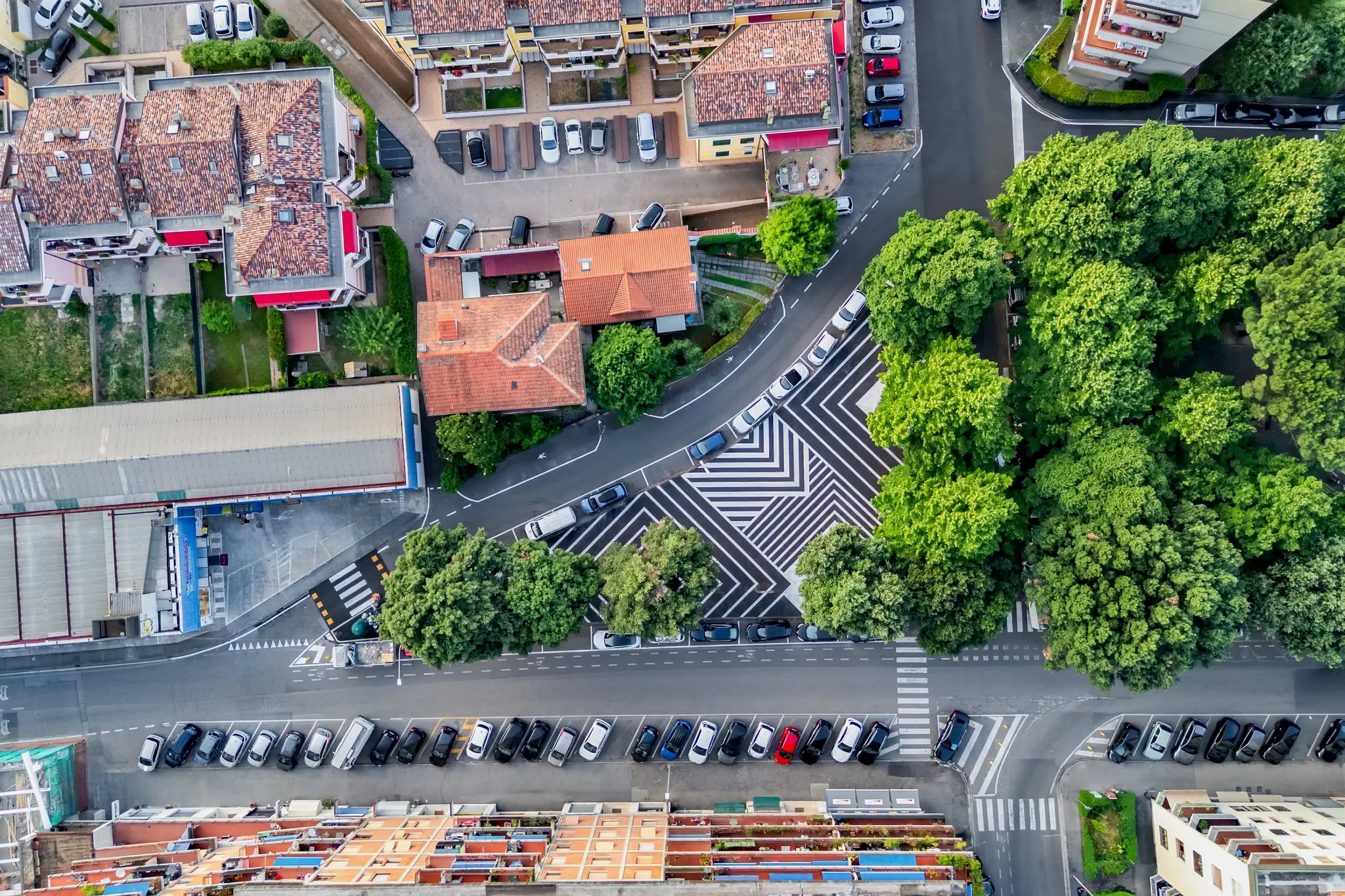 Asphalt Art Initiative “after” photos in Prato, Italy, June 29, 2025.