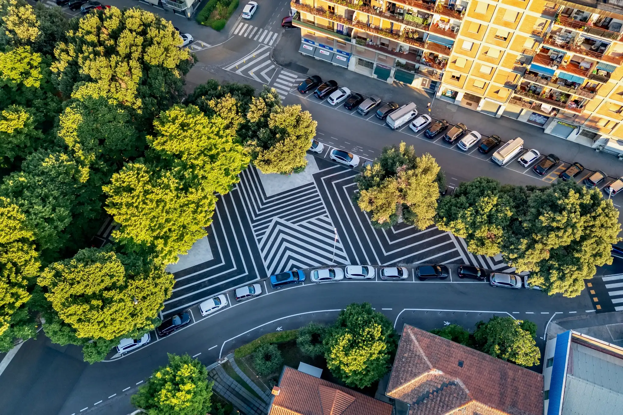 Asphalt Art Initiative “after” photos in Prato, Italy, June 29, 2025.