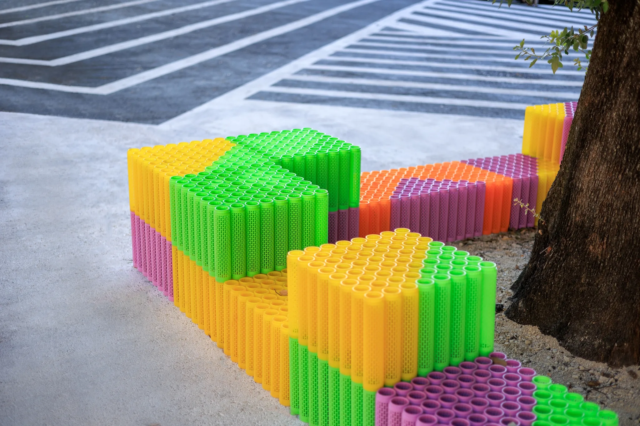 Asphalt Art Initiative “after” photos in Prato, Italy, June 29, 2025.
