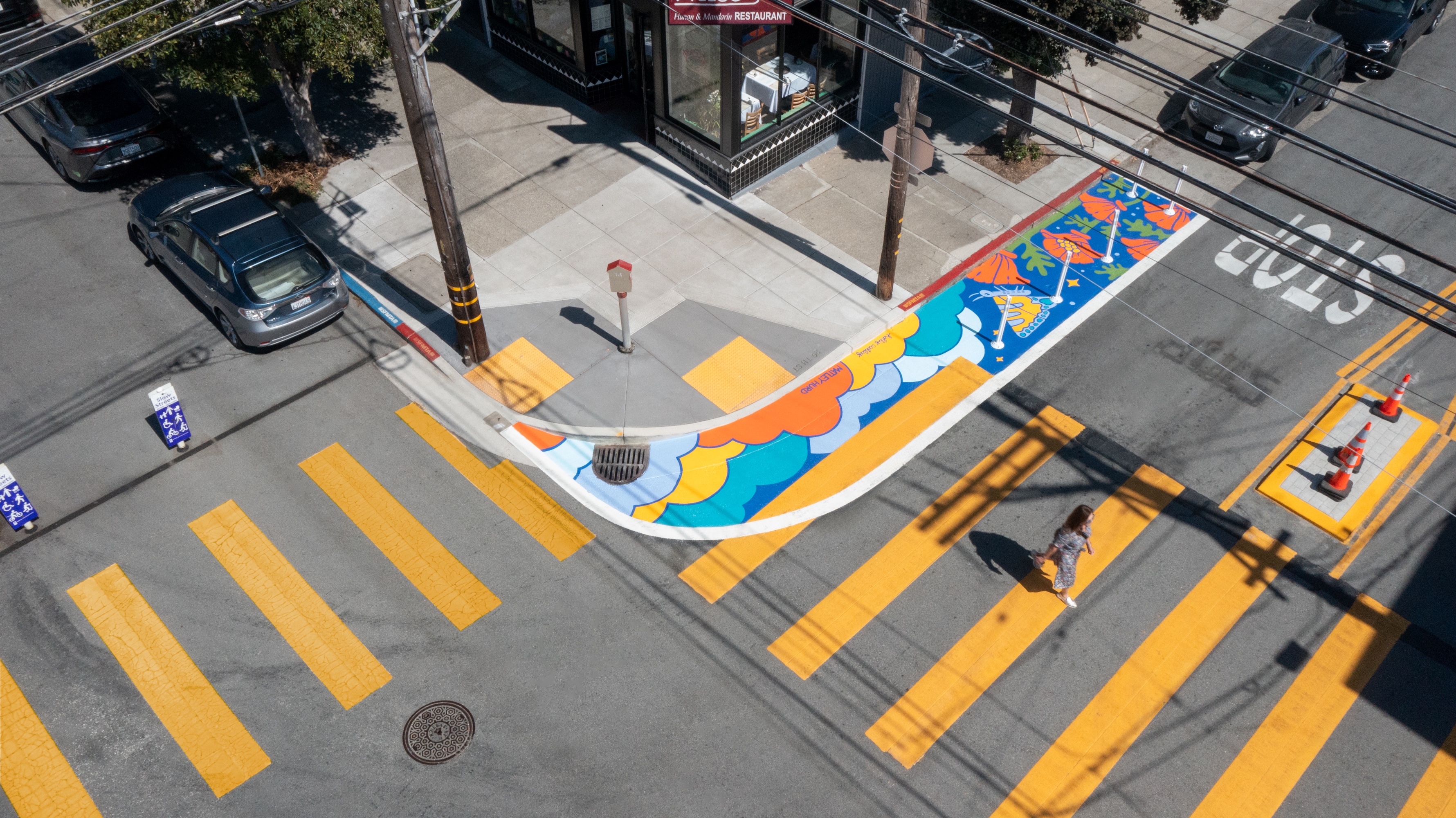 Asphalt Art “after” photos in San Francisco, California, Monday, September 22, 2025.