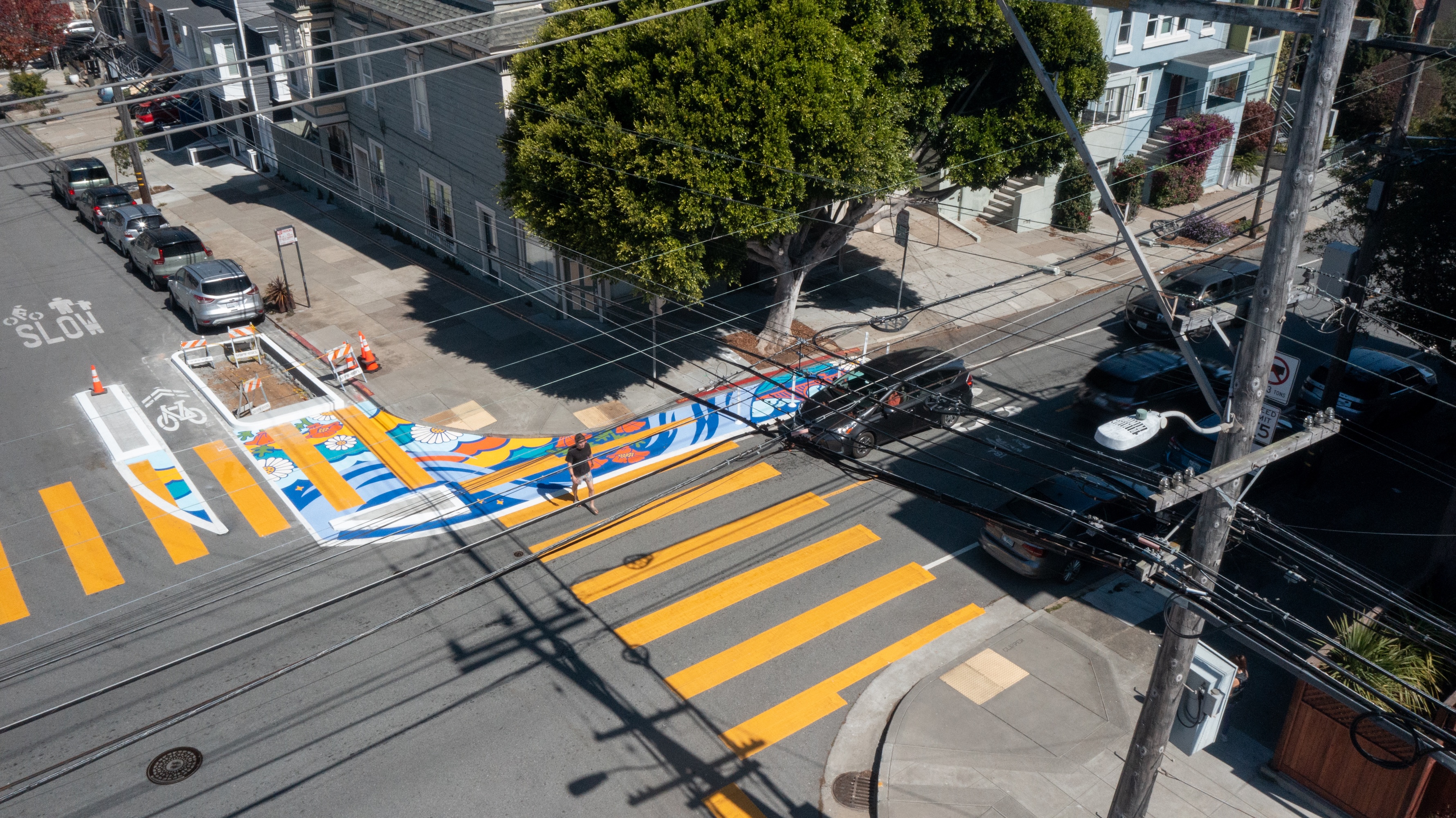 Asphalt Art “after” photos in San Francisco, California, Monday, September 22, 2025.