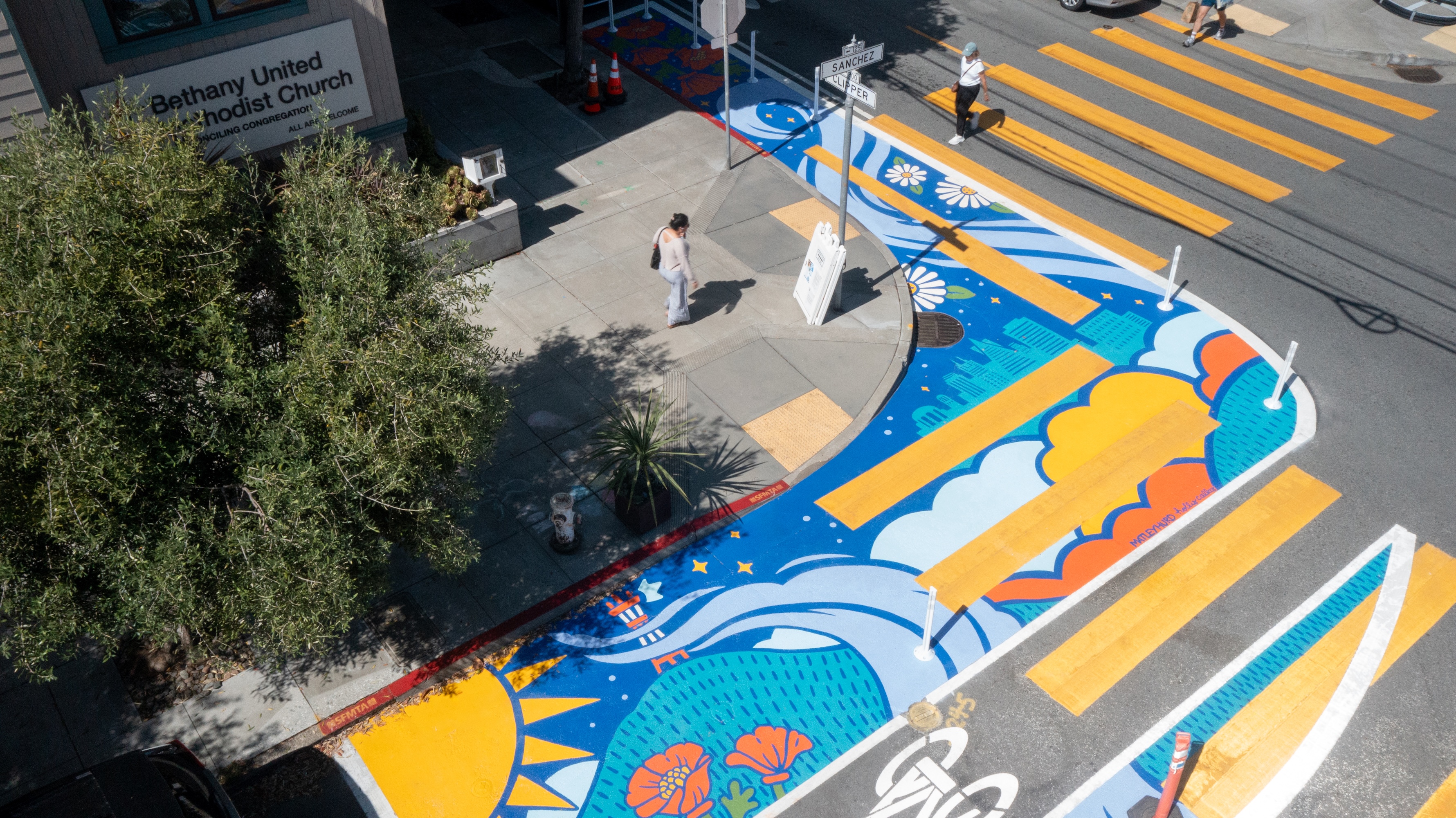Asphalt Art “after” photos in San Francisco, California, Monday, September 22, 2025.