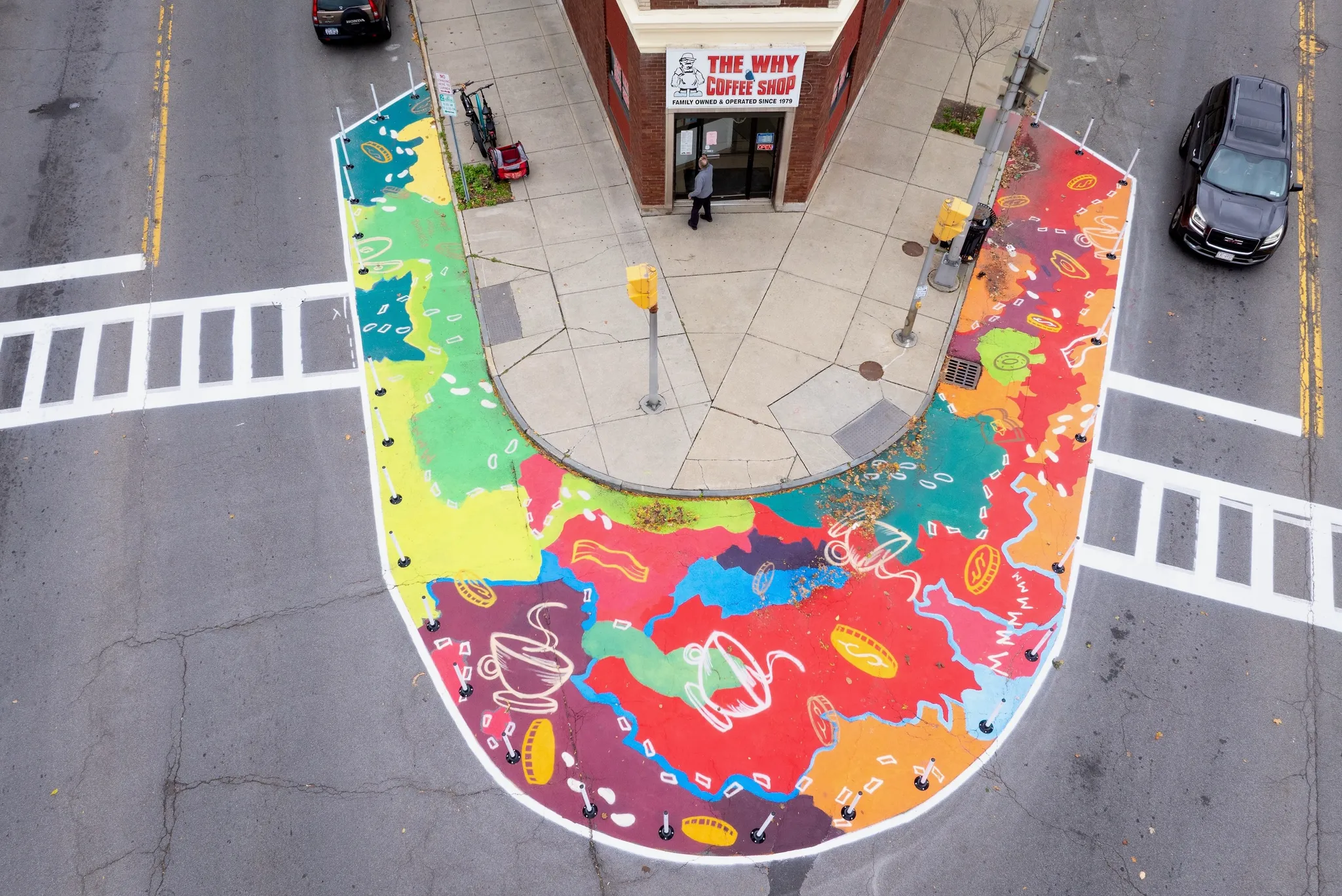 Asphalt Art Initiative “after” photos in Niagara Falls, New York, October 21, 2025.