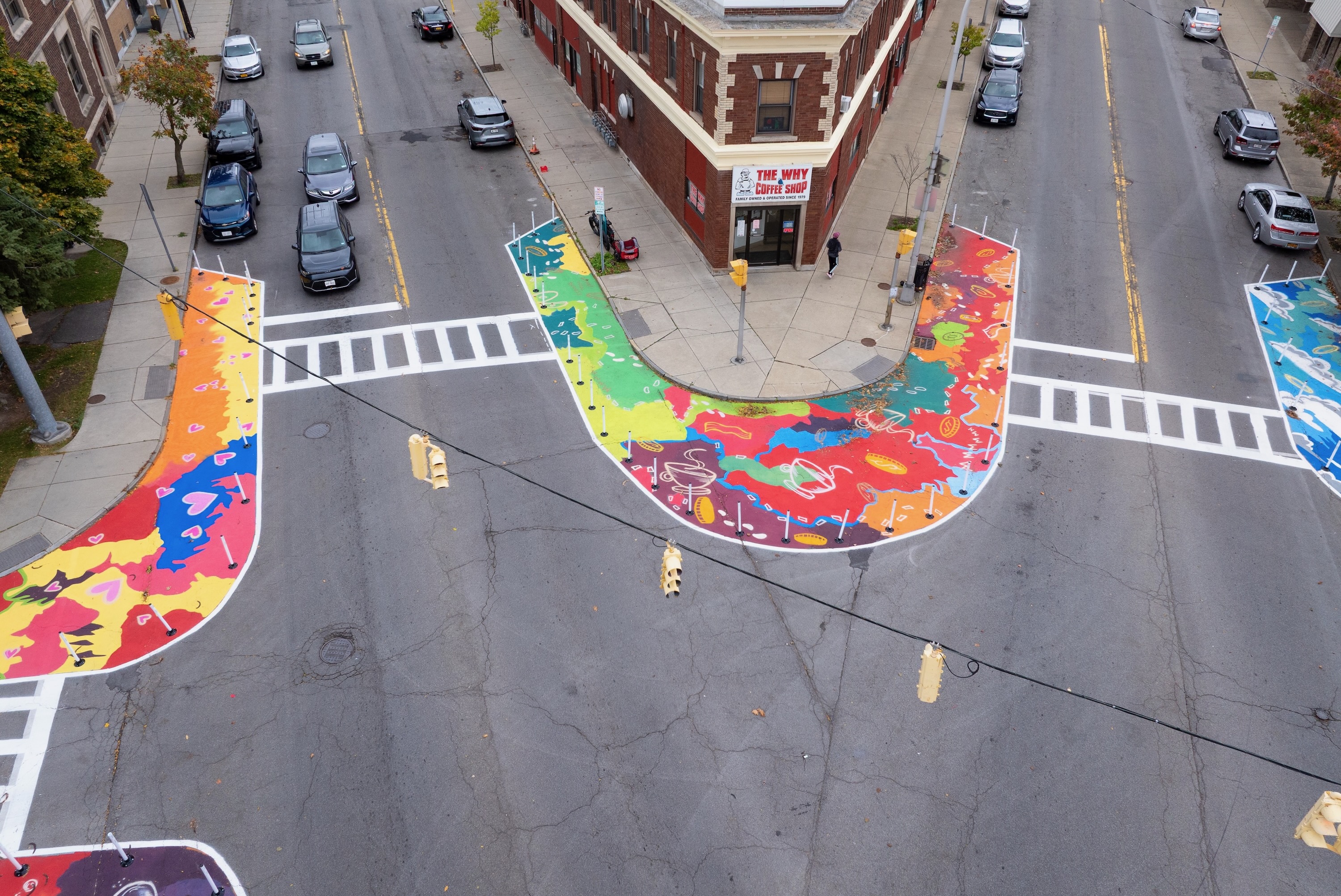 Asphalt Art Initiative “after” photos in Niagara Falls, New York, October 21, 2025.