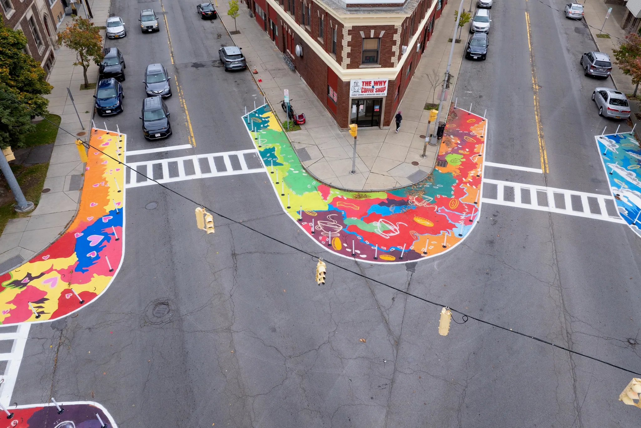 Asphalt Art Initiative “after” photos in Niagara Falls, New York, October 21, 2025.