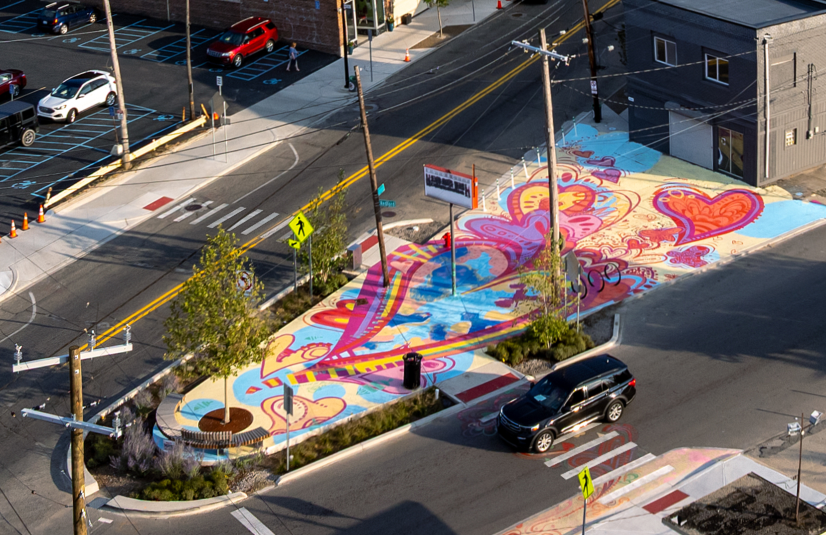 Asphalt Art Initiative Detroit Before After Comparisons
