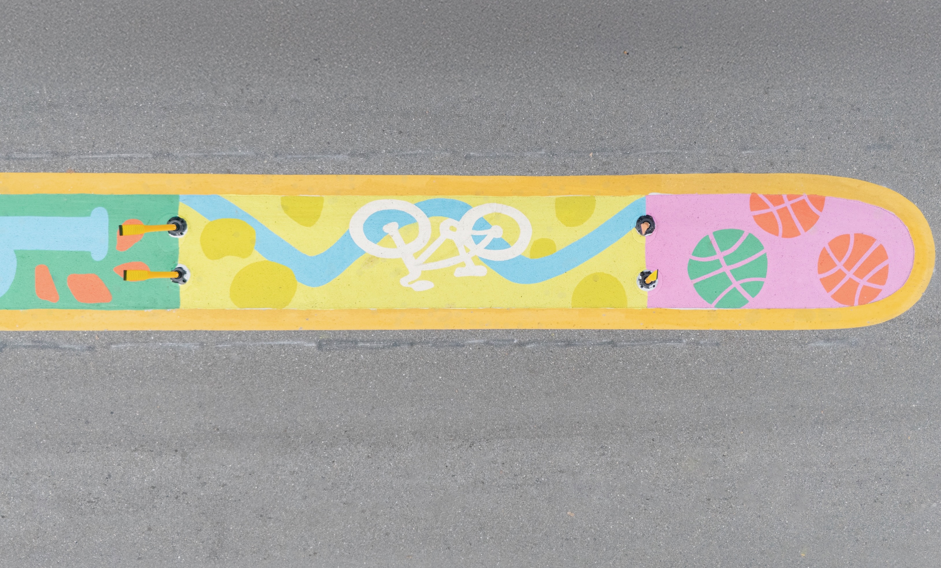 Asphalt Art Initiative “after” photos in New Orleans, Louisiana, December 26, 2025.