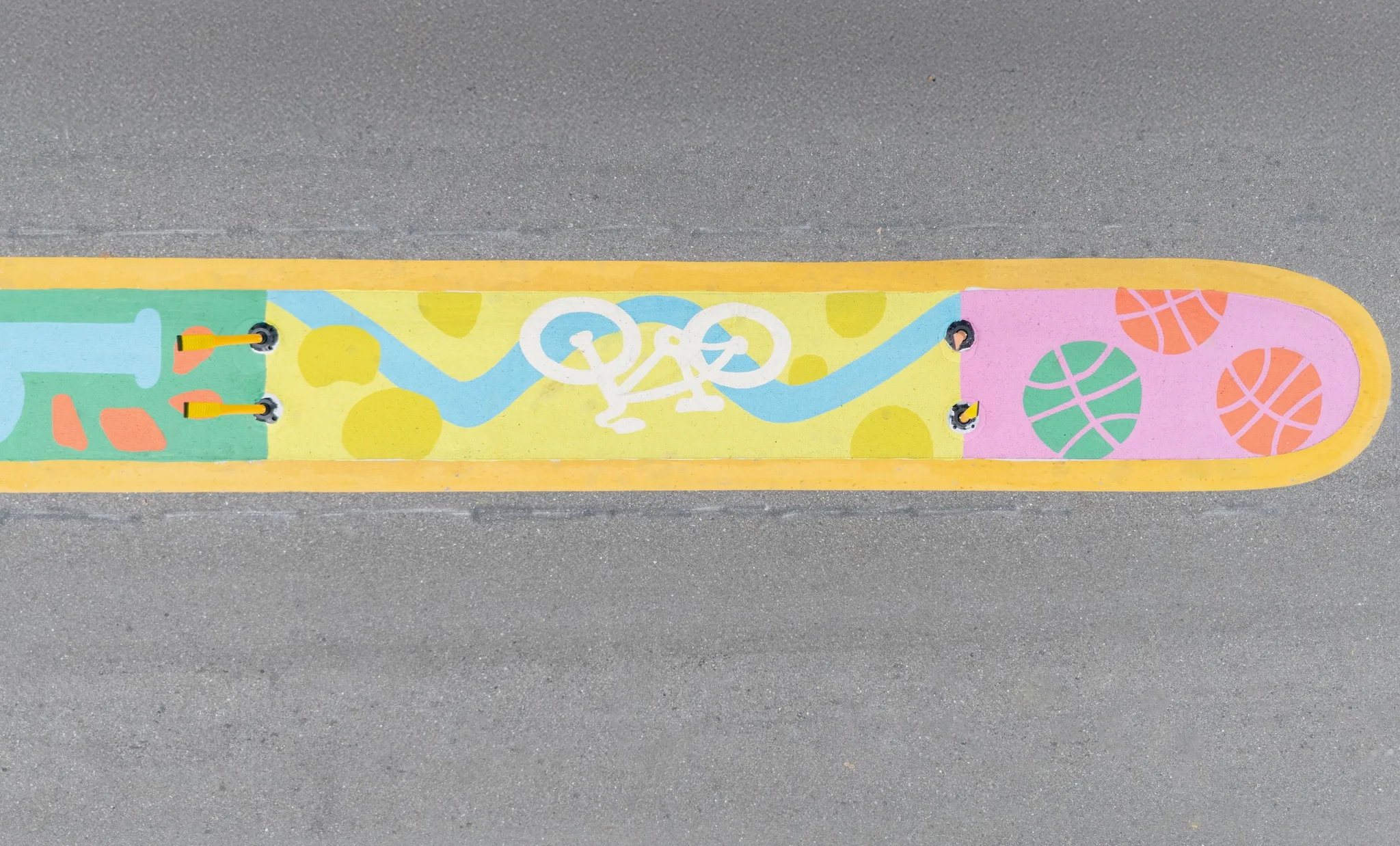 Asphalt Art Initiative “after” photos in New Orleans, Louisiana, December 26, 2025.
