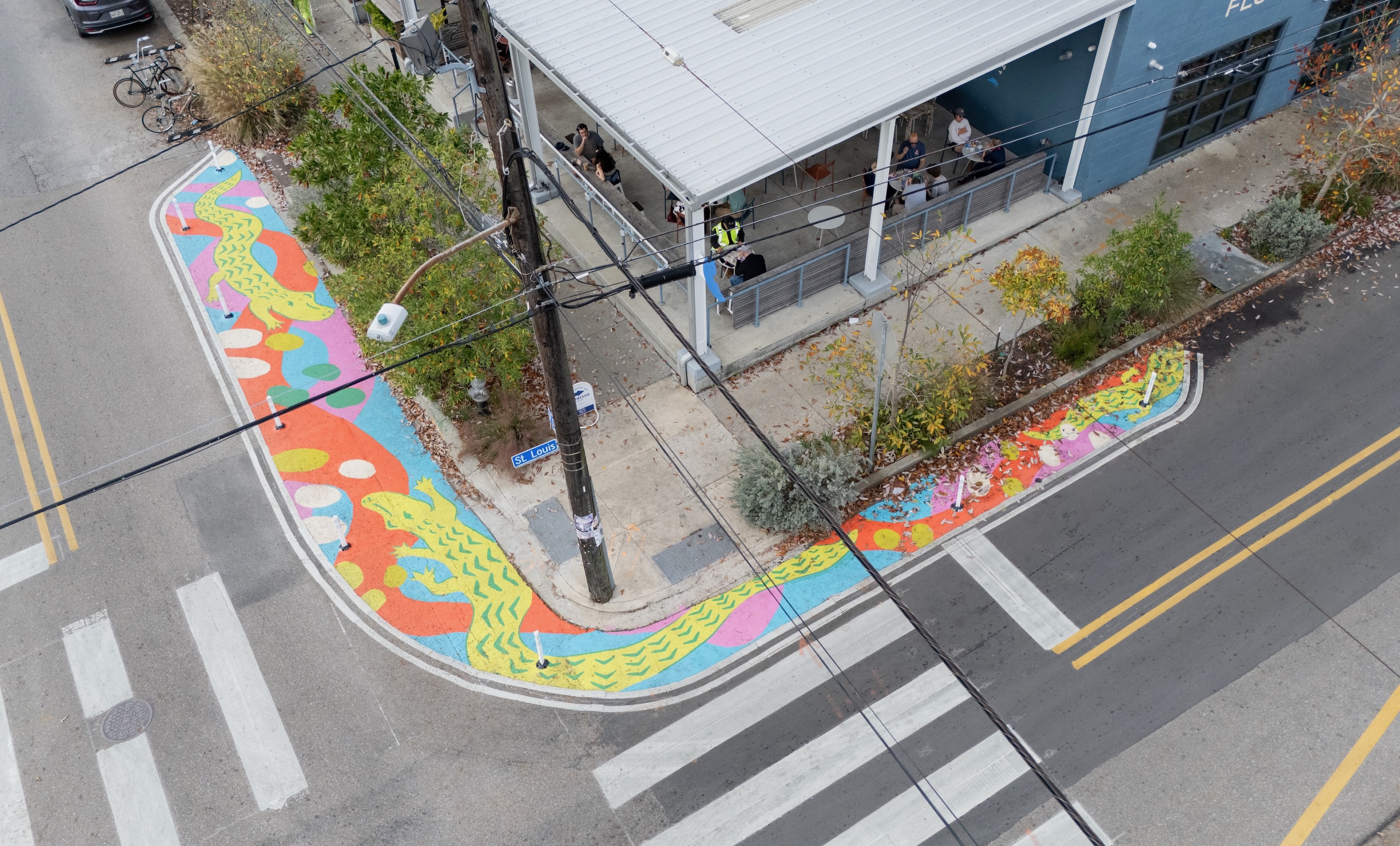 Asphalt Art Initiative “after” photos in New Orleans, Louisiana, December 26, 2025.