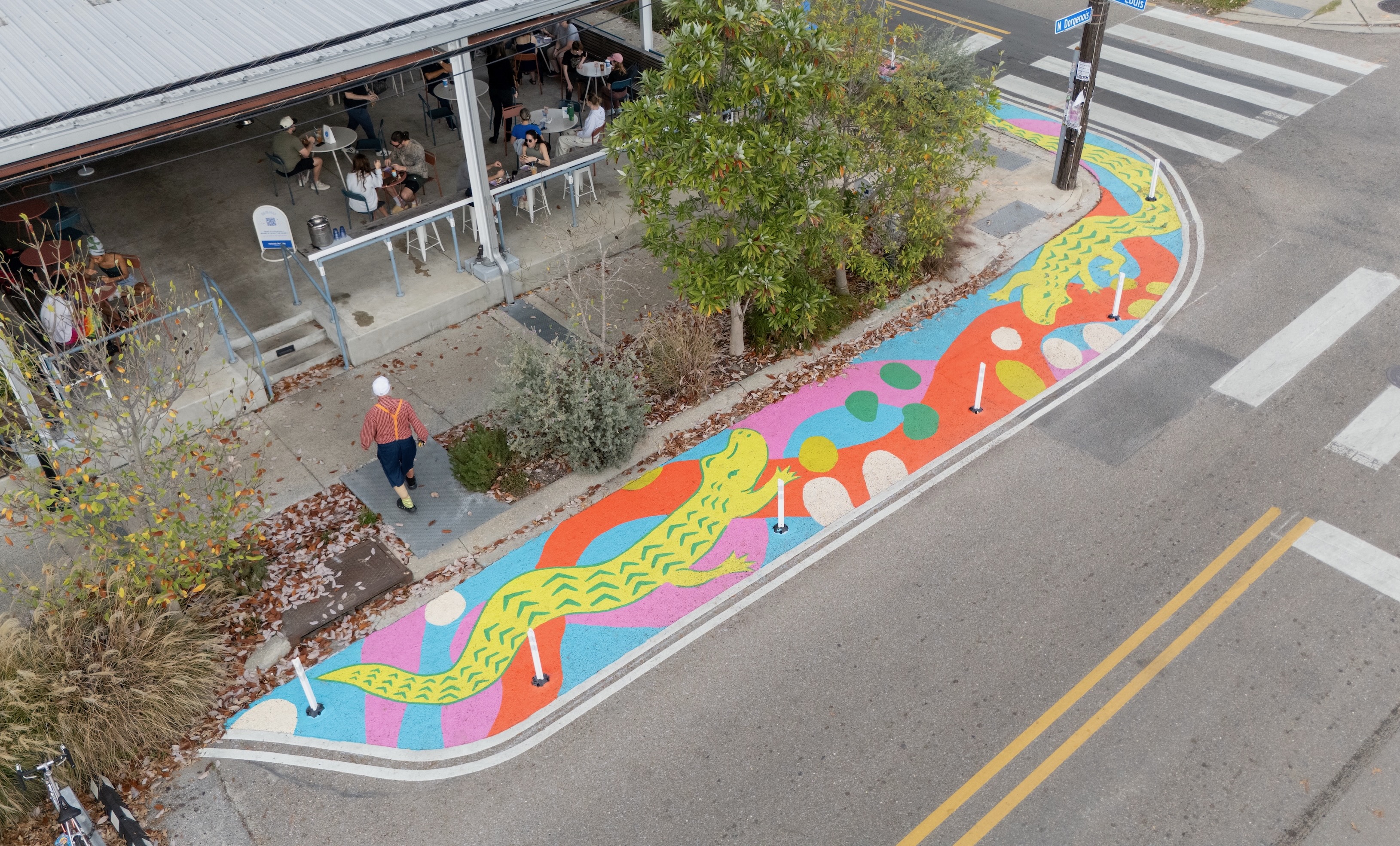 Asphalt Art Initiative “after” photos in New Orleans, Louisiana, December 26, 2025.