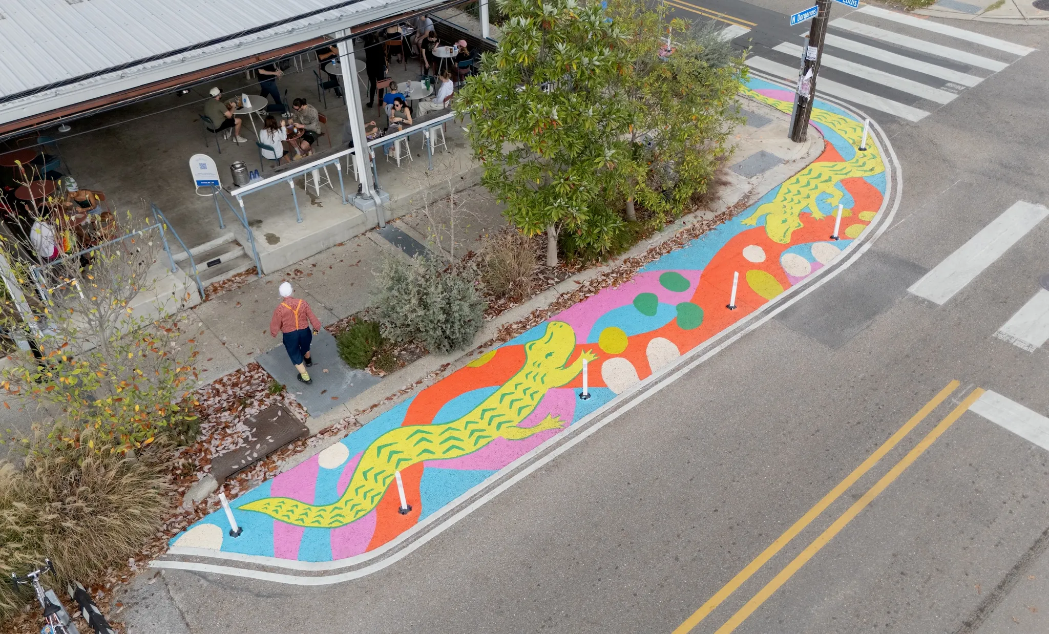 Asphalt Art Initiative “after” photos in New Orleans, Louisiana, December 26, 2025.