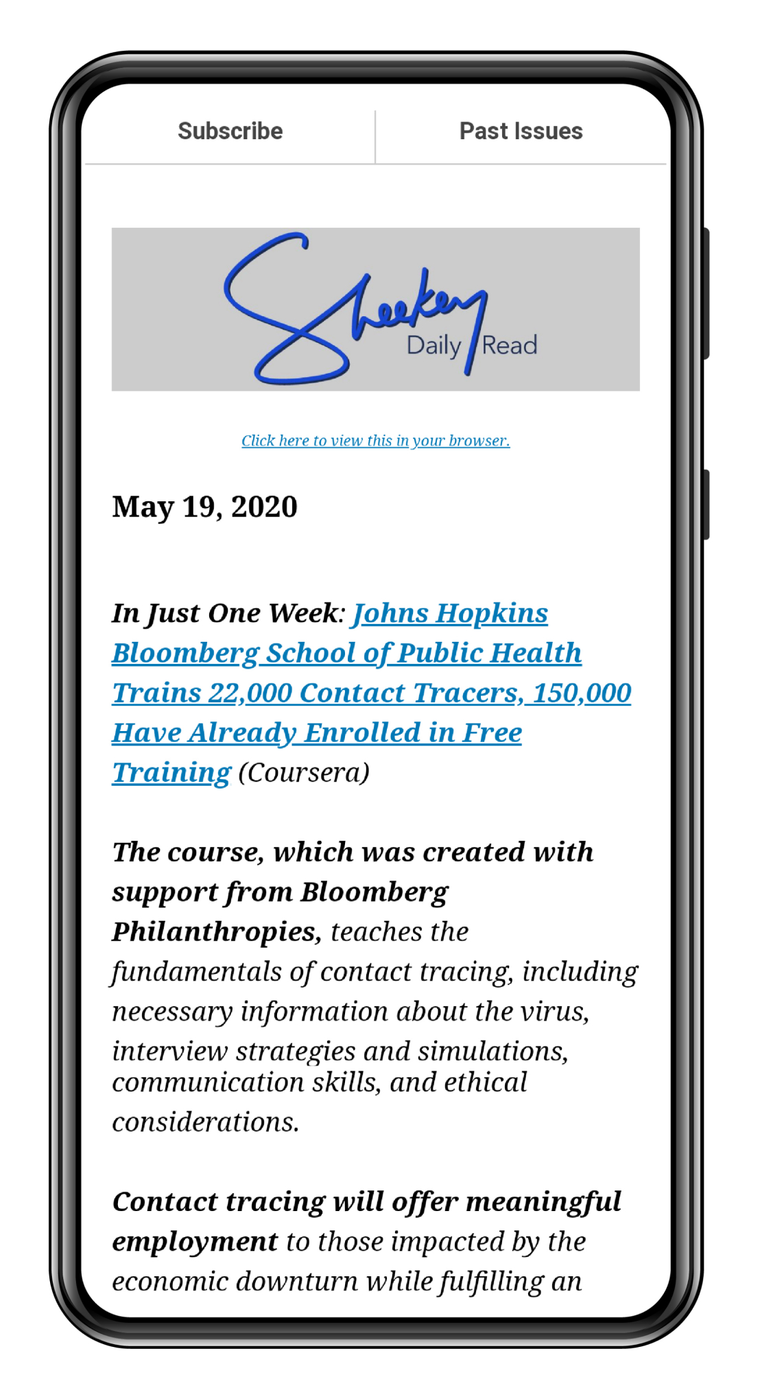 News on mobile