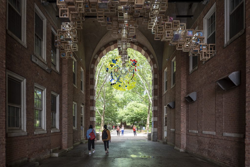 Never Comes Tomorrow in the Liggett Archway. Photo Credit Timothy Schenck