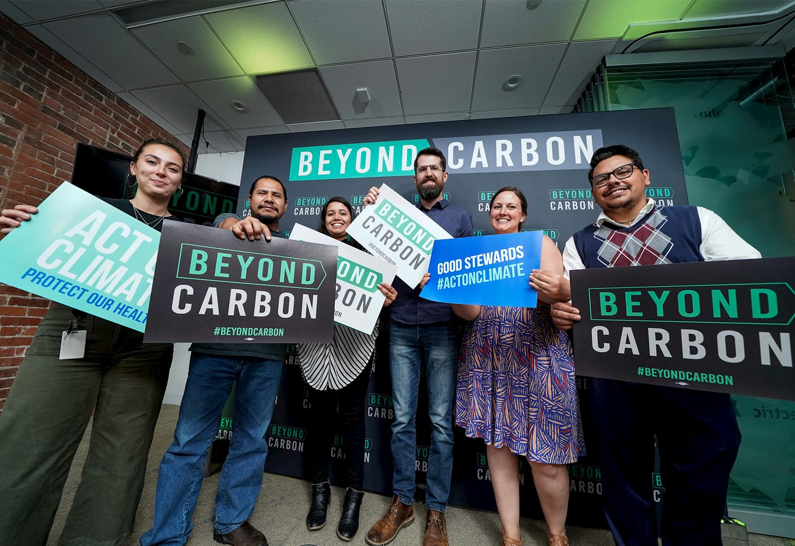 Grassroots volunteers and advocates at a Beyond Carbon event in Denver, Colorado.