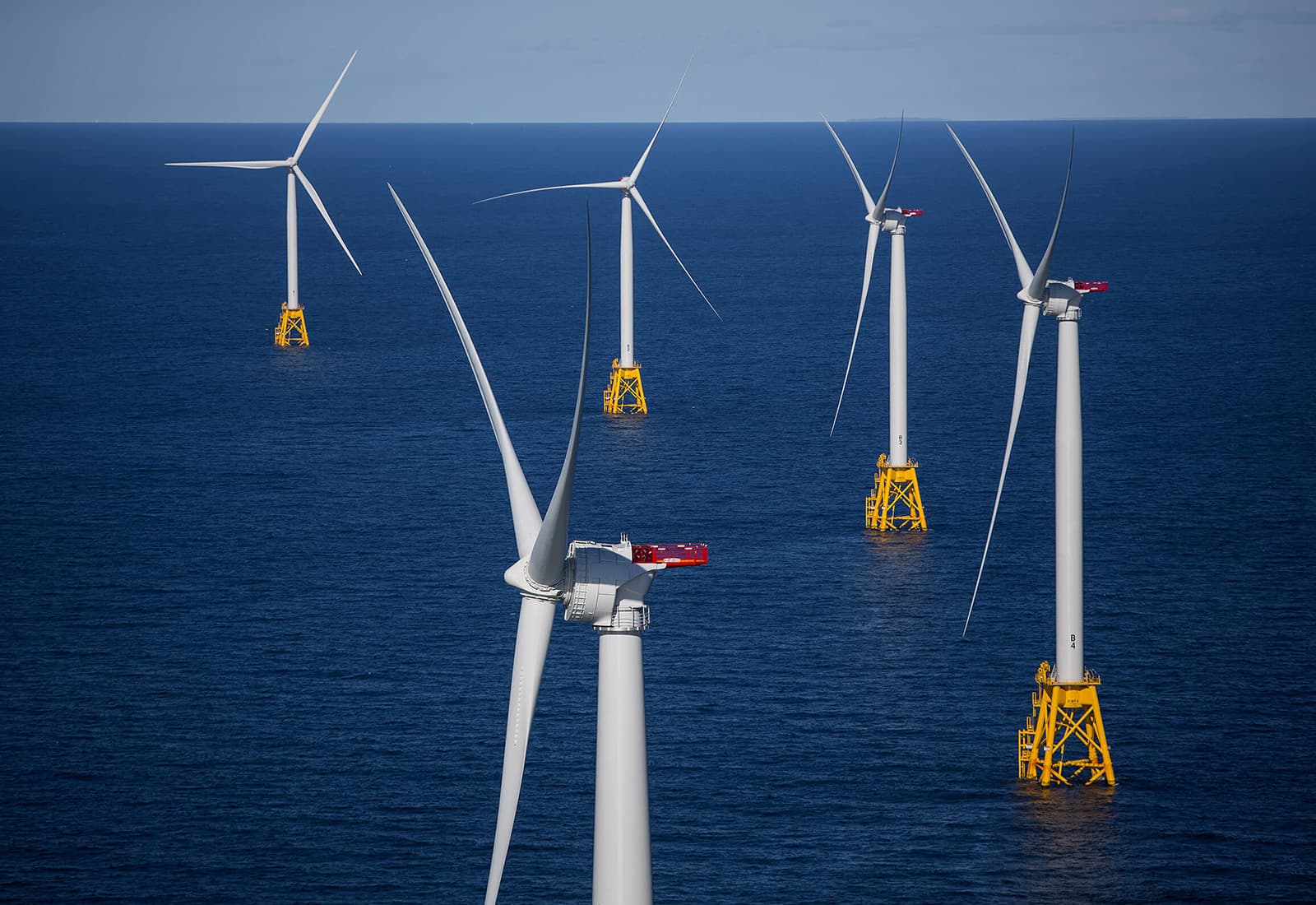 The GE-Alstom Block Island Wind Farm off Block Island, Rhode Island. Photo credit: Eric Thayer and Bloomberg