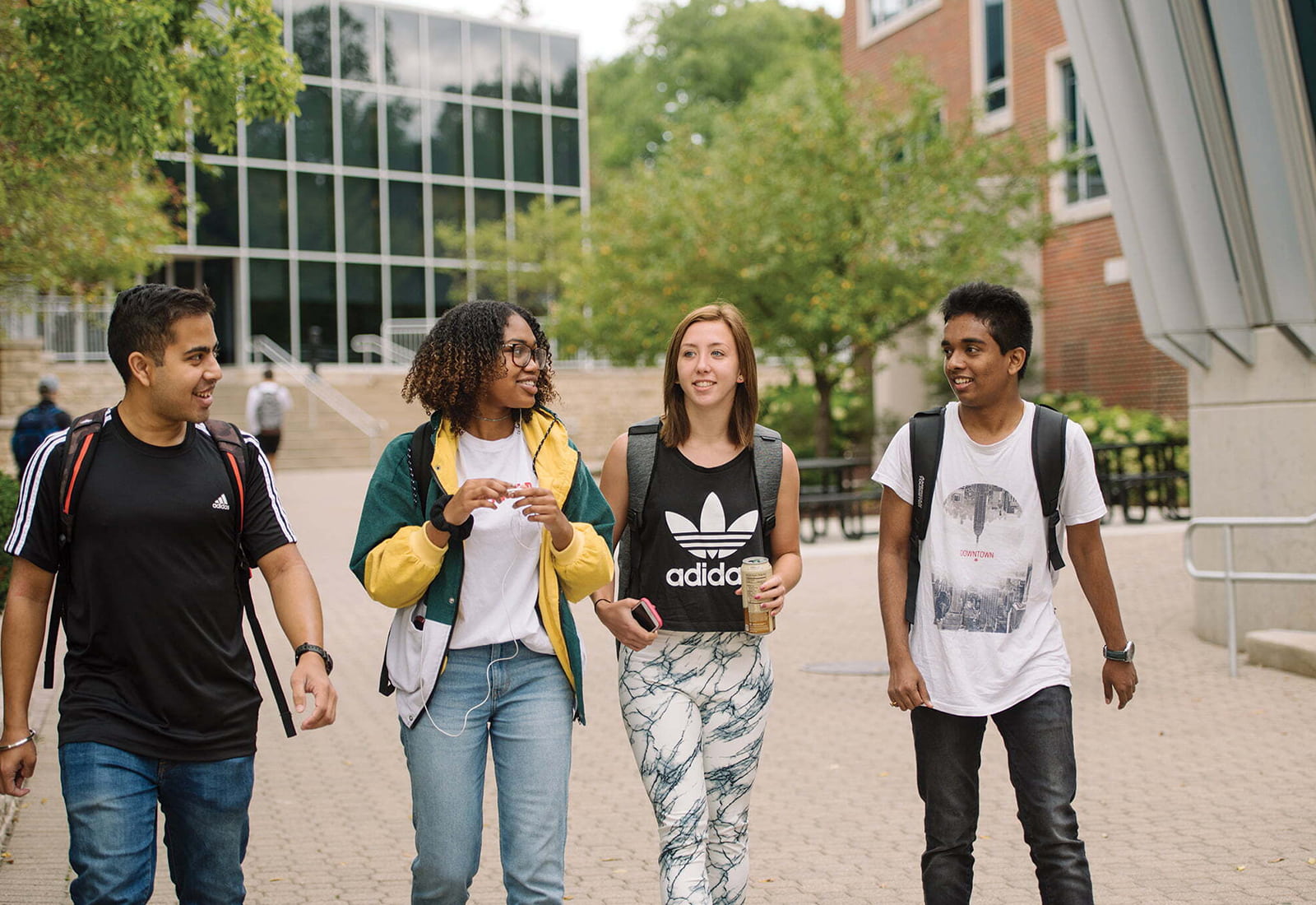 Students on the campus of University of Dayton, a member of the American Talent Initiative program.