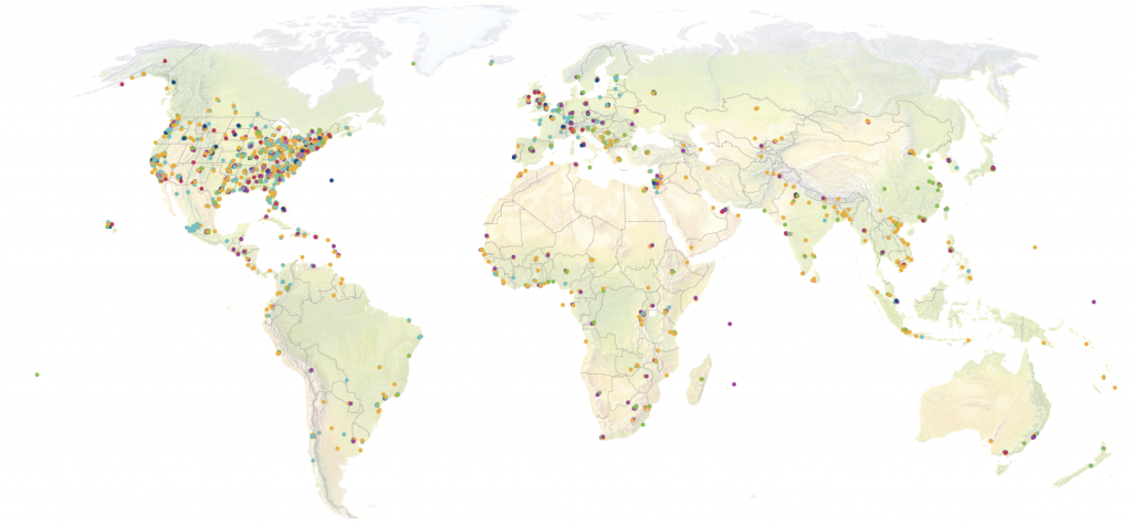 Annual Report Global Reach map