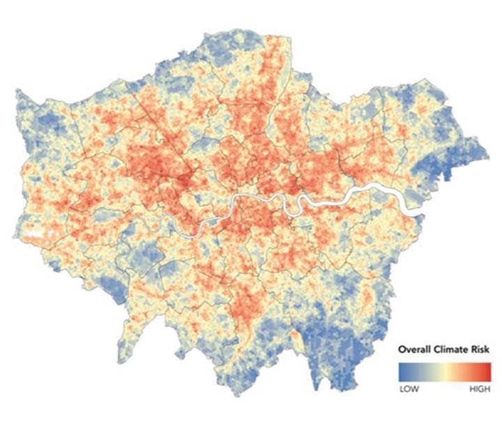 London’s maps show concentrations of vulnerable residents exposed to the impacts of climate change.