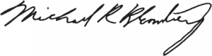 Michael Bloomberg signature