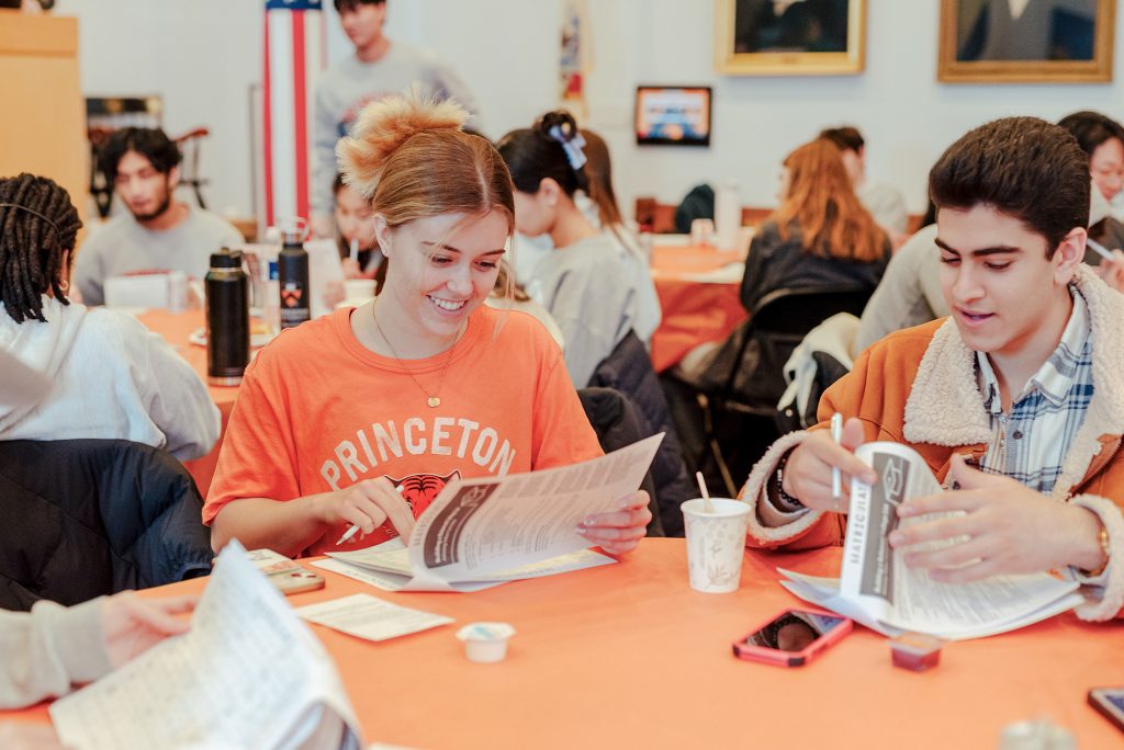 CollegePoint mentors at Princeton University work with students to guide them through the college application process.