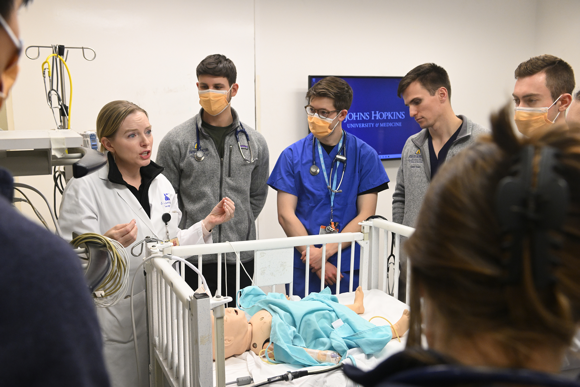 Medical students at Johns Hopkins University participate in lab training, supported by tuition-free education funding from Bloomberg Philanthropies.