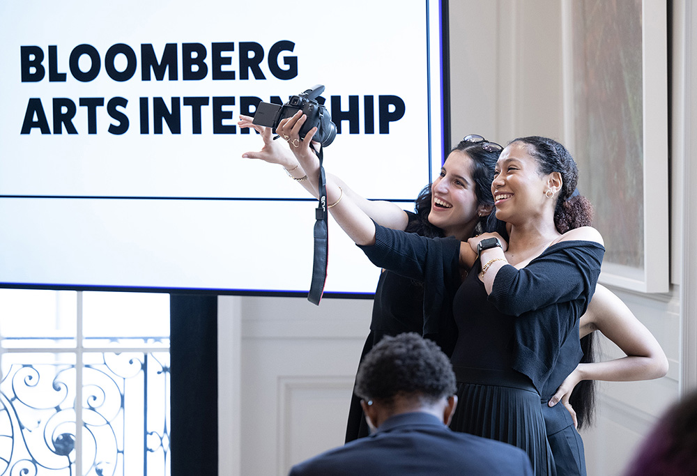 Interns presenting their projects at New York City cultural institutions during a showcase event in August 2024.