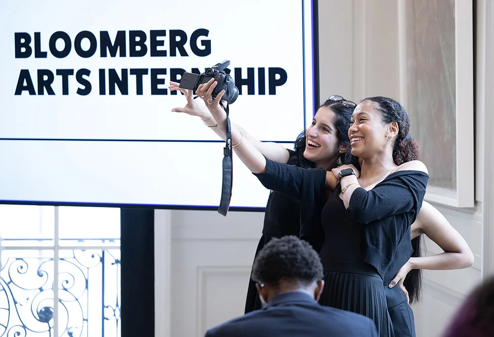 Interns presenting their projects at New York City cultural institutions during a showcase event in August 2024.