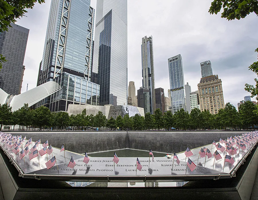 The 9/11 Memorial and Museum in Lower Manhattan, one of the most visited sites in New York City.