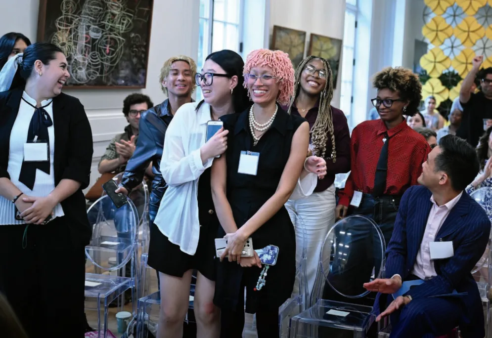 Interns gather in New York City to celebrate and share their experiences working at cultural organizations in August 2025.