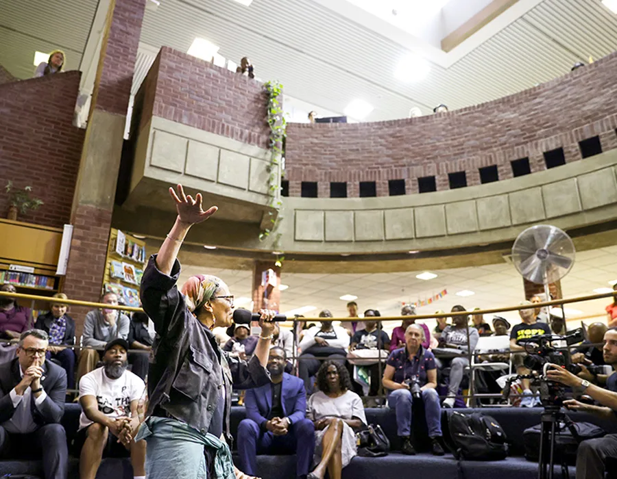 Art installations, poetry workshops, and a crisis hotline support healing from gun violence.