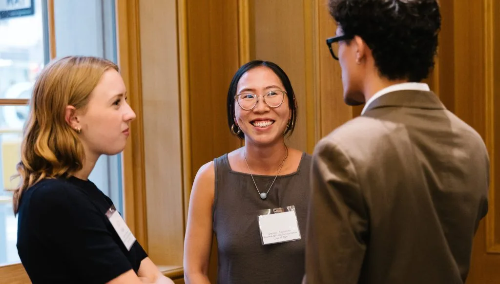 Fellows of The Georgina and Charlotte Bloomberg Public Service Fellowship gather for a reception in New York City.