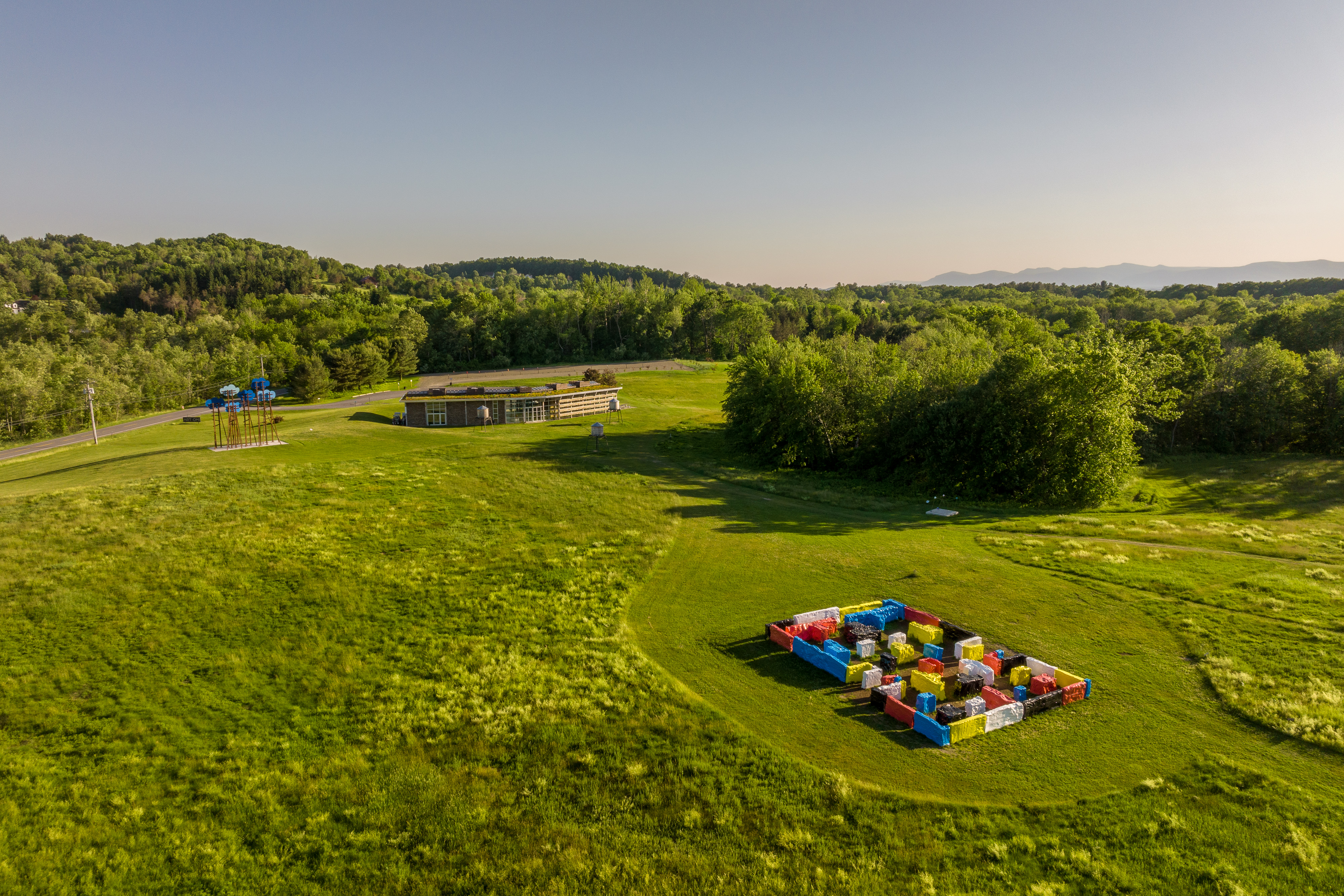 Image credit: Aerial view of Art Omi’s Sculpture & Architecture Park. Photo: Alon Koppel