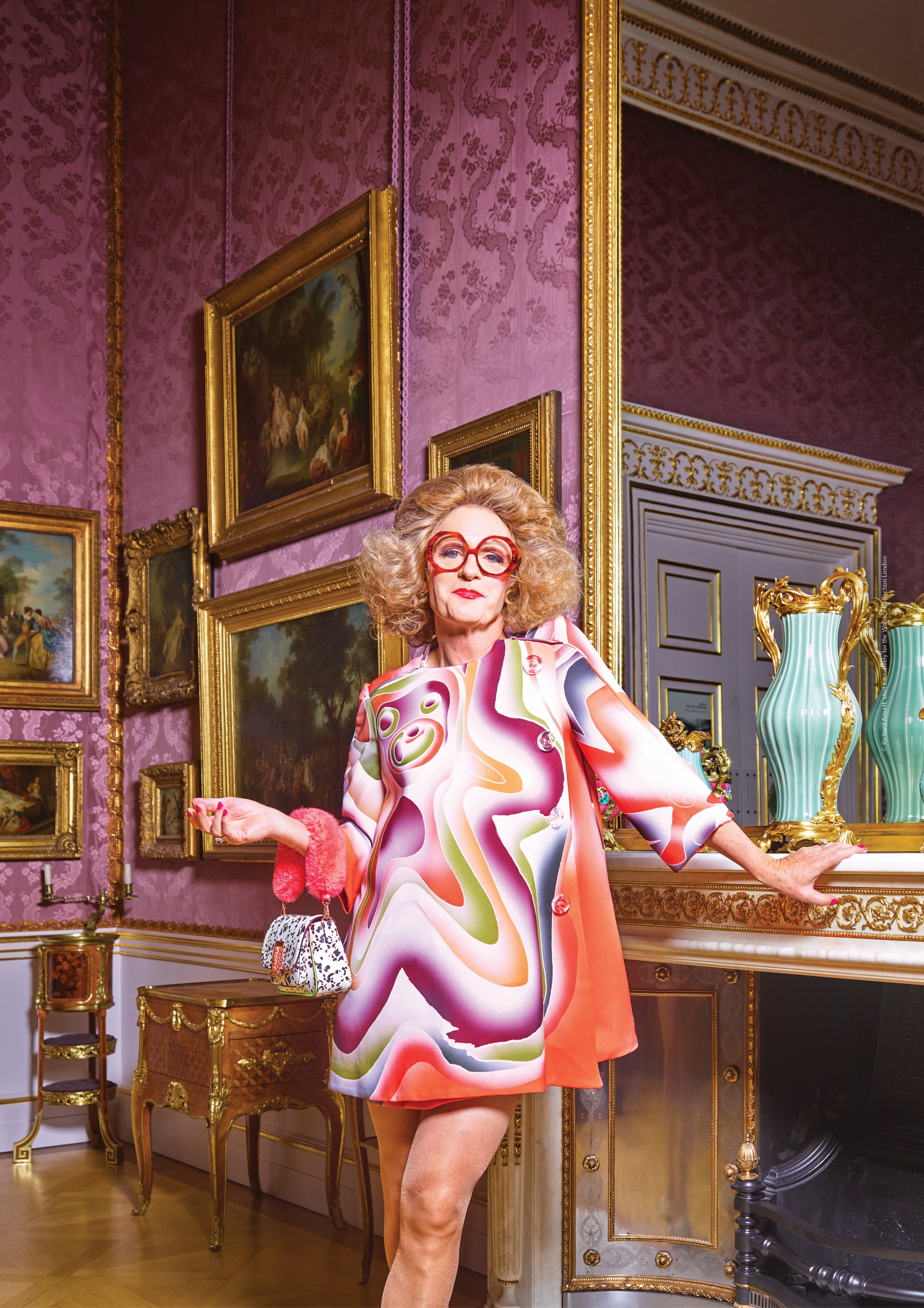 Photograph of artist in gallery