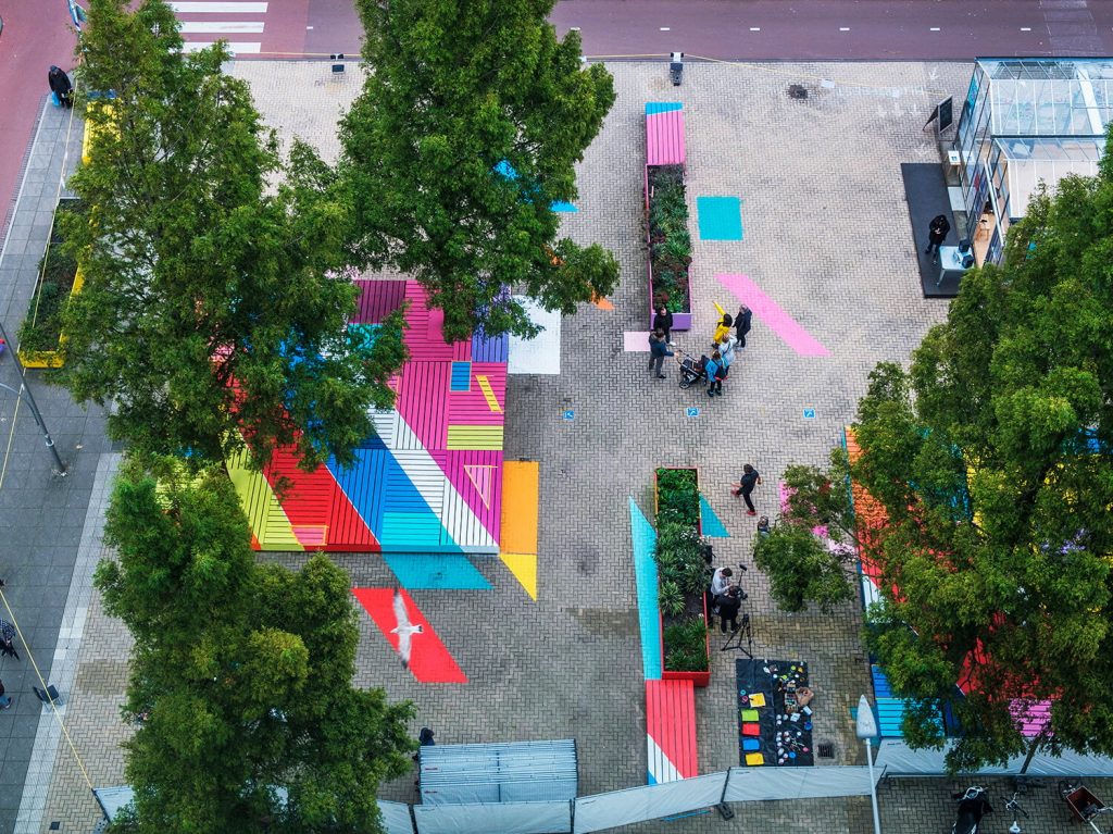 Asphalt Art installation in Amsterdam