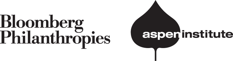 Bloomberg Philanthropies logo and Aspen Insti