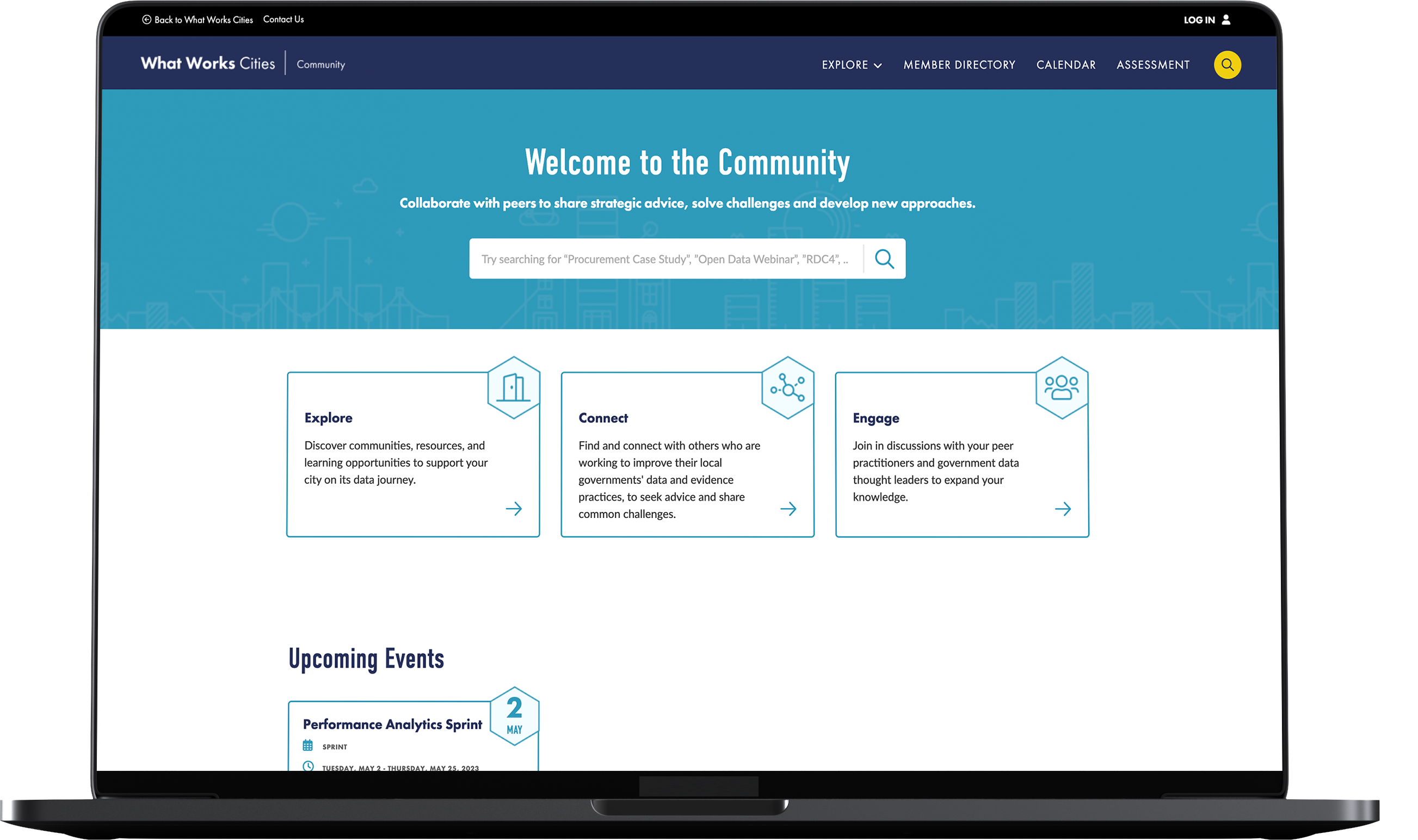 What Works Cities Community Portal to collaborate with peers