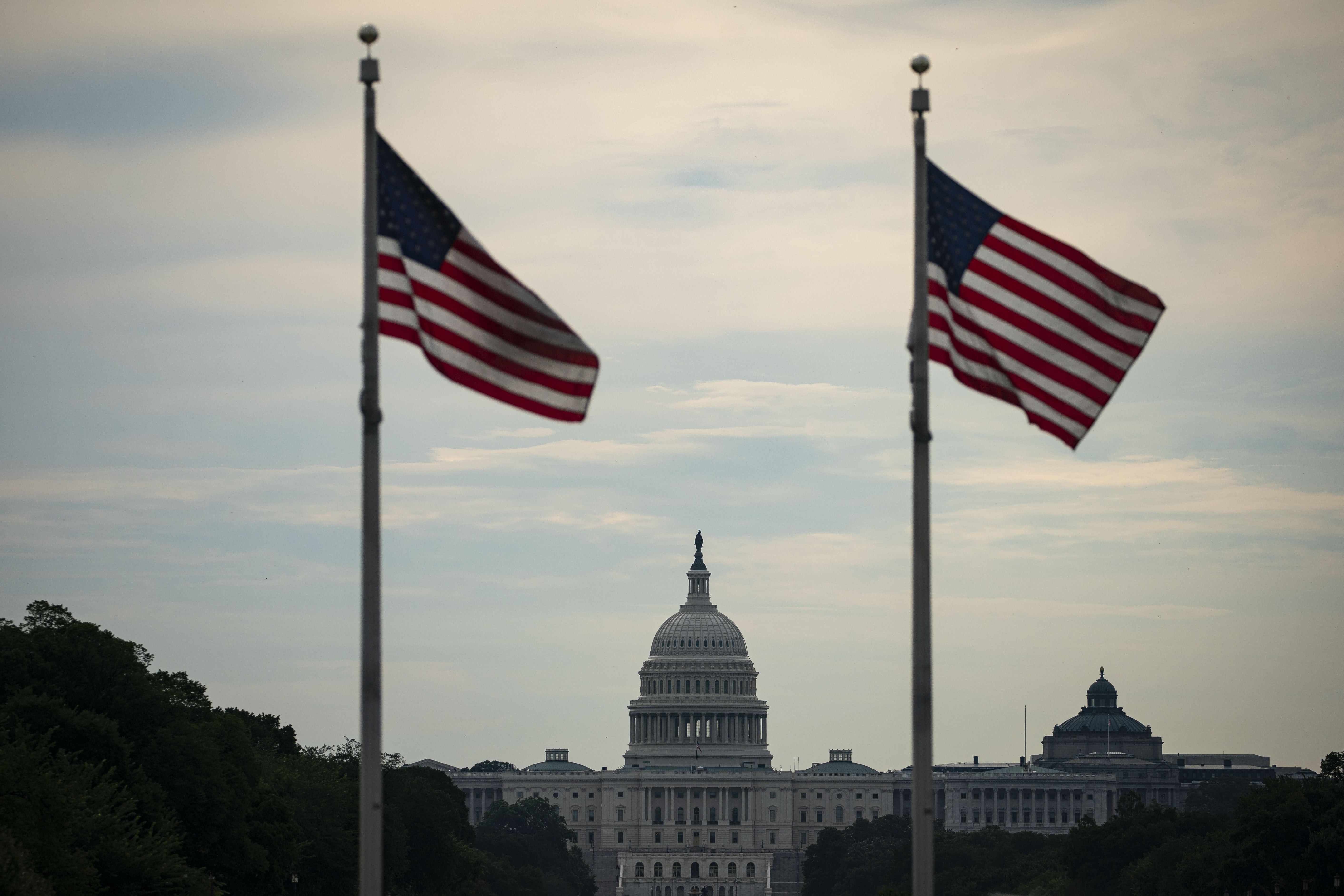 American flags