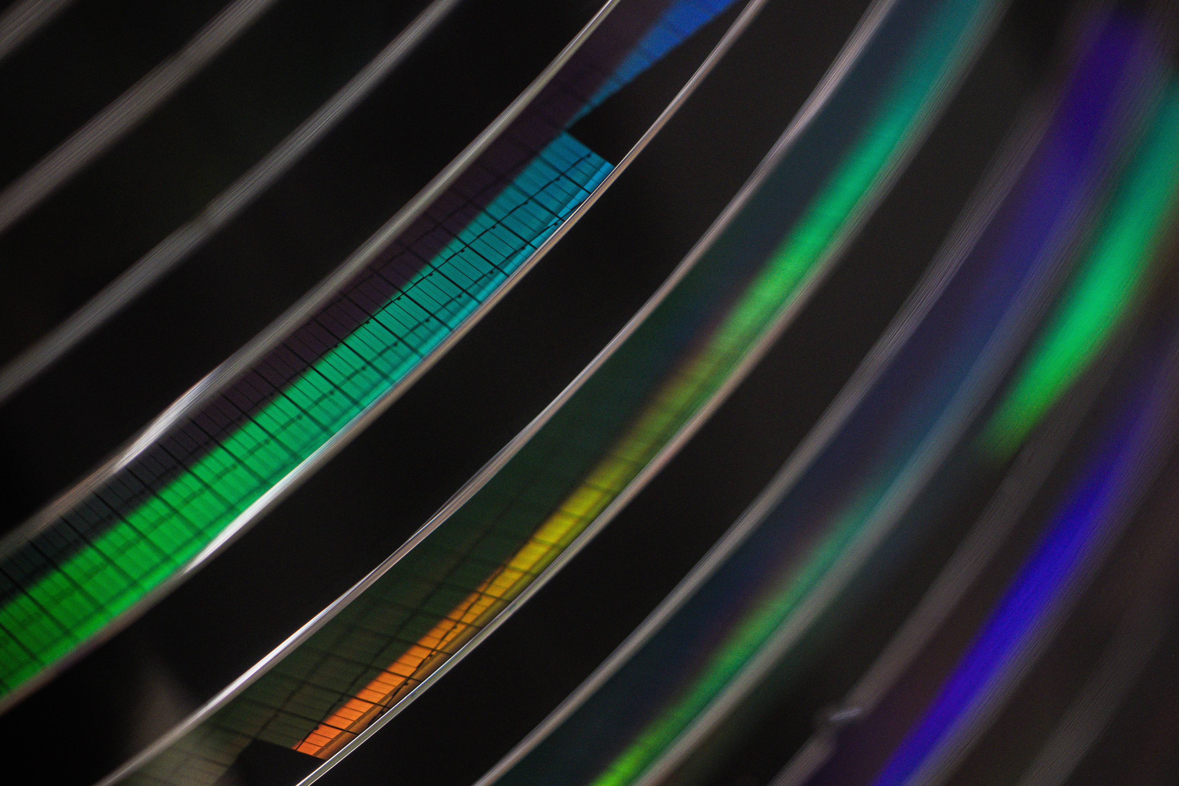 A Rack Of Silicon Wafers