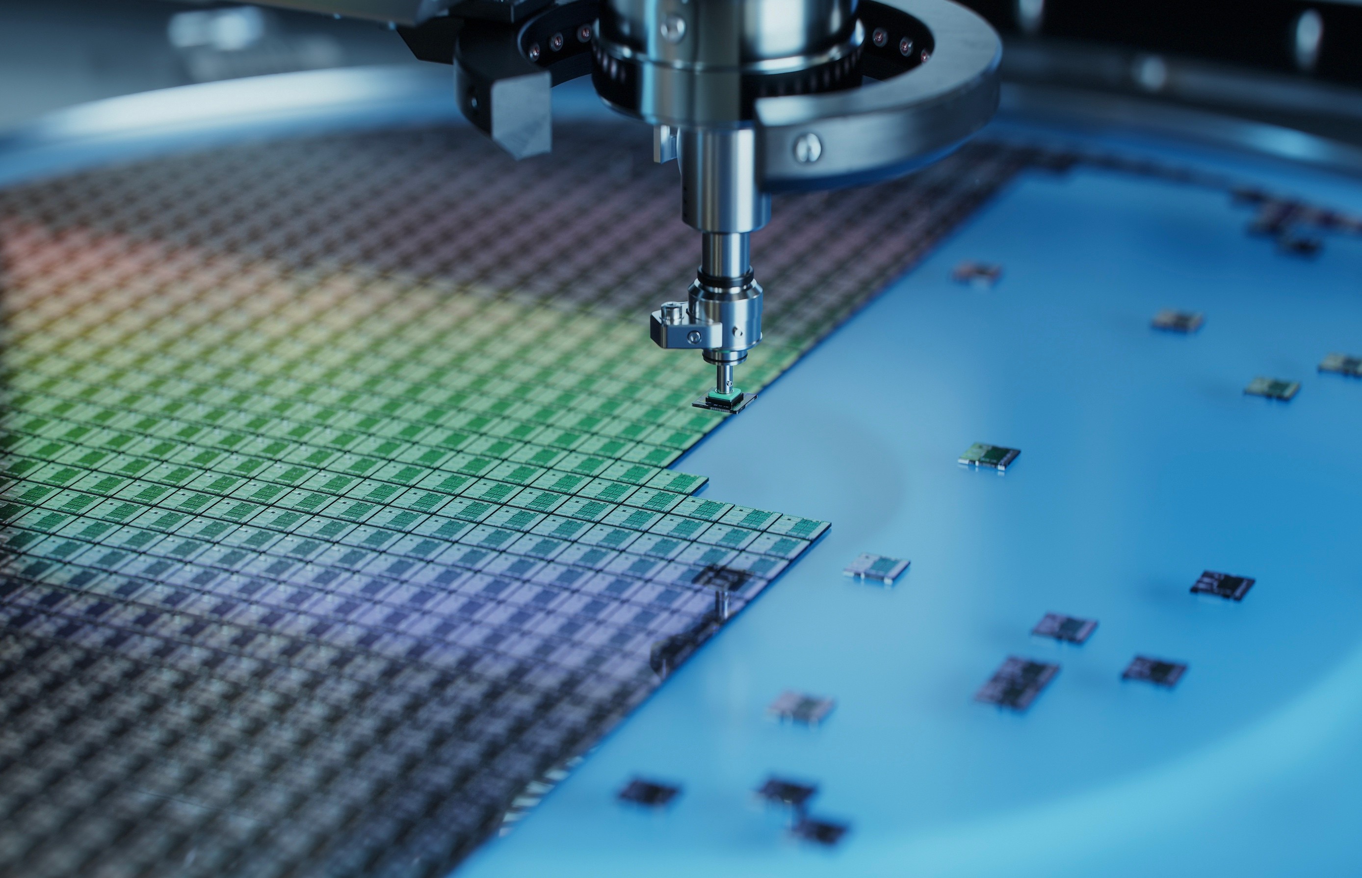 Computer Chip Manufacturing at Factory