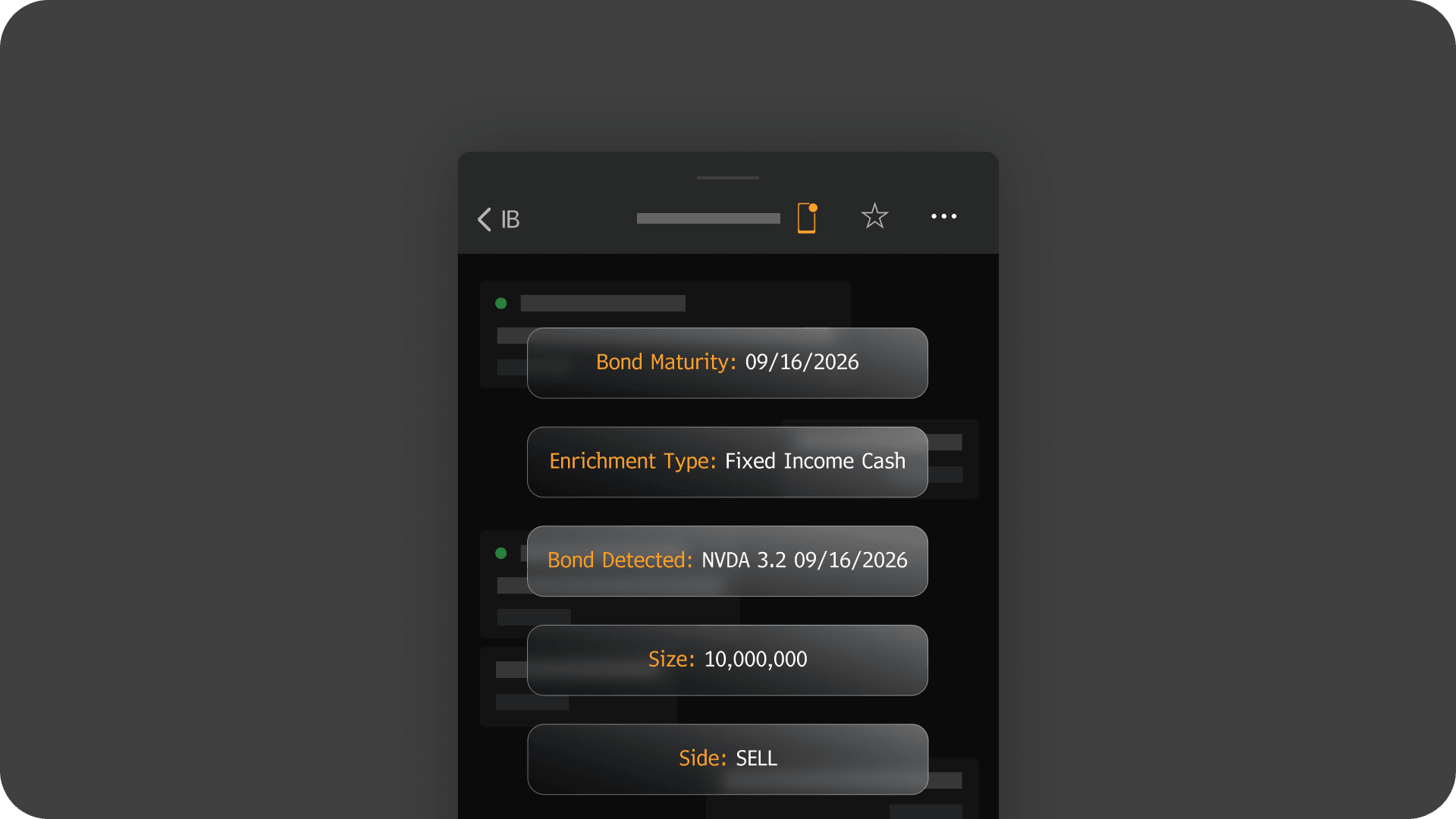 A diagram titled "Instant Bloomberg" that shows Instant Bloomberg is way more than chat. It can see when you’re discussing securities and pricing, then save that interest or offer for later use. Raw, unstructured text can be automatically parsed into structured data. This can then be sent to your own proprietary systems for review.