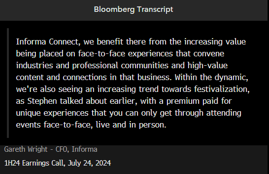 Bloomberg Transcript - Informa