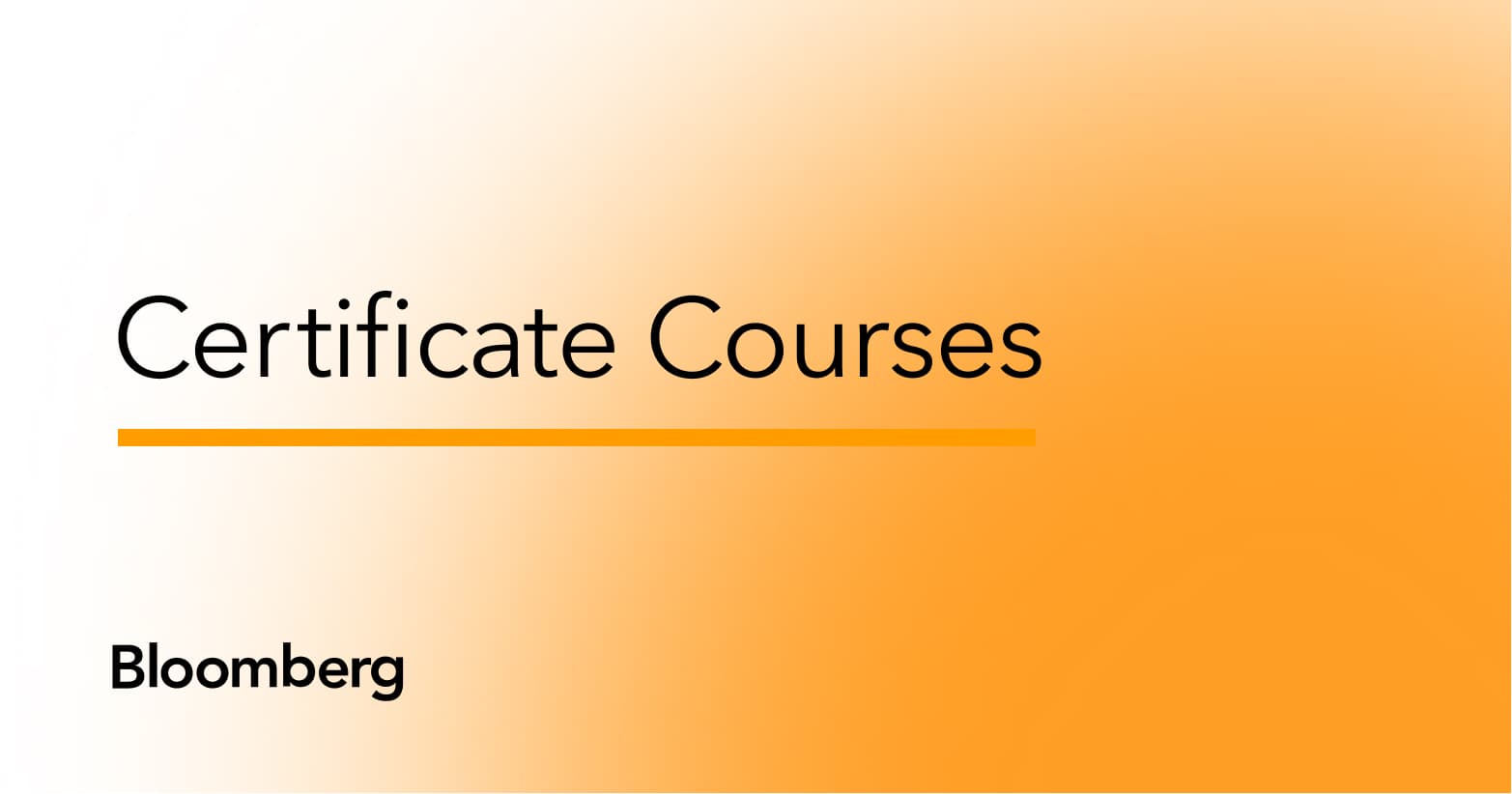 Certificate Courses Bloomberg Professional Services