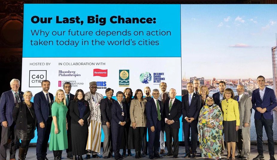 In his role as the UN Secretary-General‘s Special Envoy for Climate Ambition and Solutions, Mike Bloomberg joins members of the C40 Cities World Mayors Summit at COP26