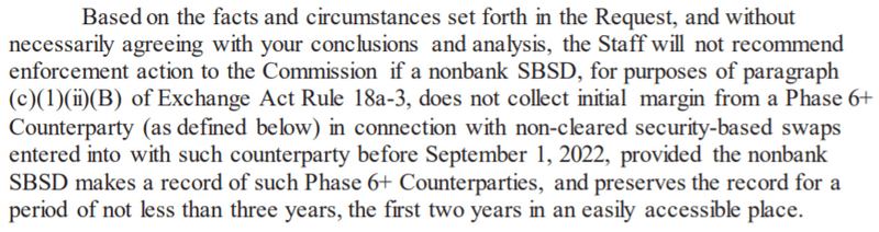 Excerpt of SEC Letter to ISDA on Aug. 5