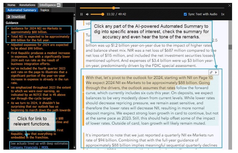 Automated summary