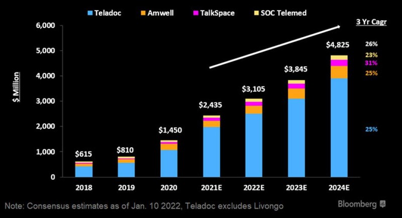 Consensus Projections of Telehealth Providers