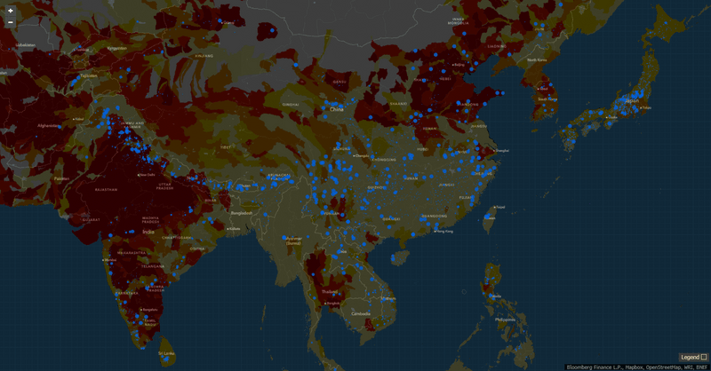 Use Bloomberg’s physical risk assessment tools to measure the impact of climate-related risks