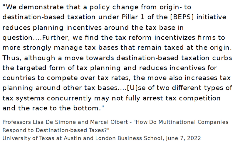 Professors Lisa De Simone and Marcel Olbert - "How Do Multinational Companies Respond to Destination-based Taxes?"