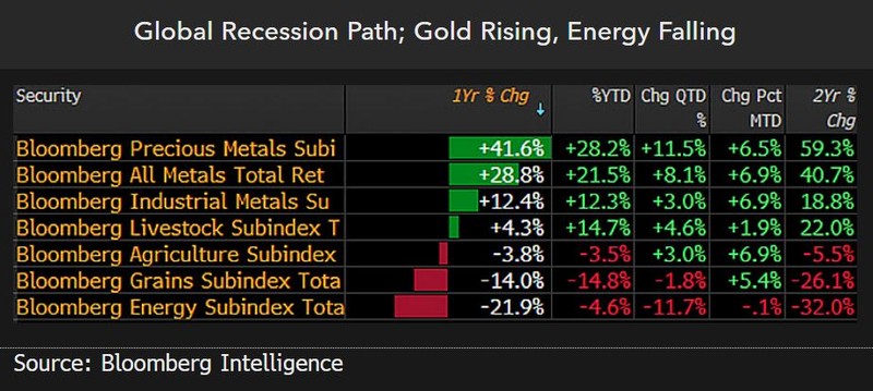 Global recession path