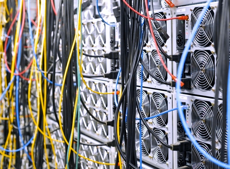 Wall of data centers and wires